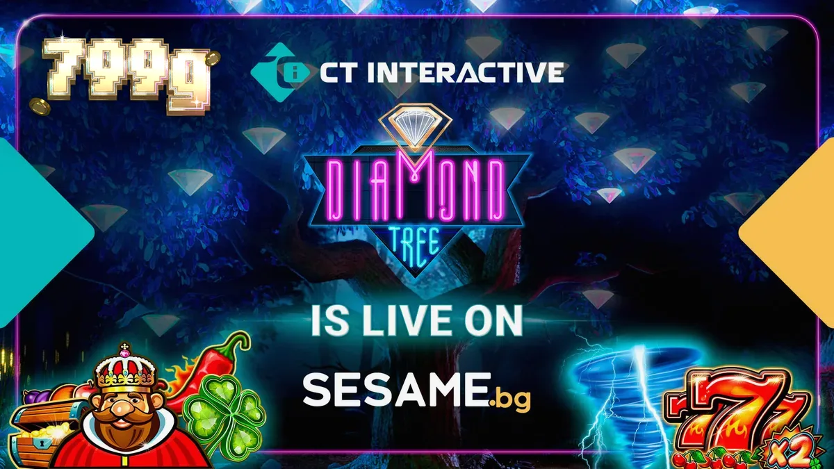 Interface do sistema Diamond Tree Jackpot em destaque