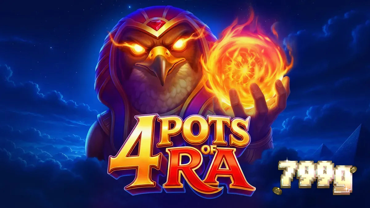 Interface do jogo 4 Pots of Ra: Hold and Win em um smartphone